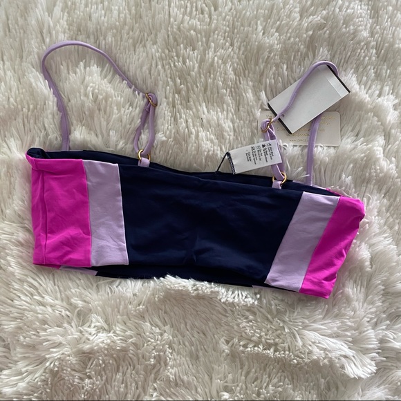 L*SPACE Rebel Heart Colorblocked Bikini Top NWT M - Picture 3 of 4